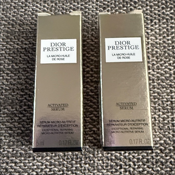 Set of 2 Minis DIOR PRESTIGE La Micro-Huile de Rose Advanced Serum 5ml New - Picture 4 of 15
